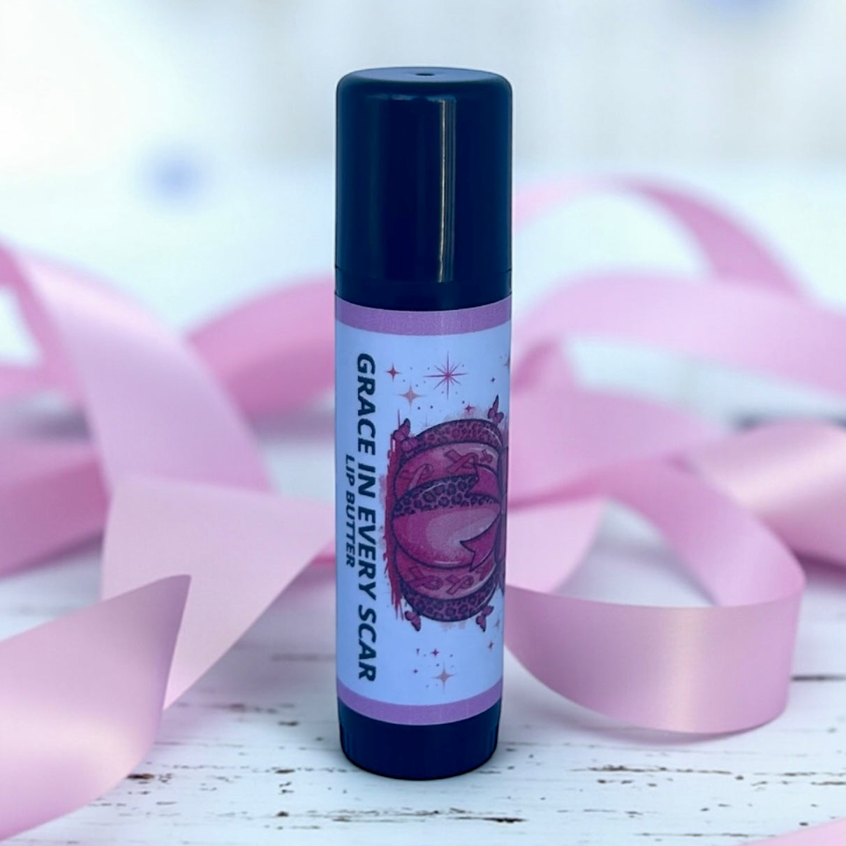 Pink ribbon GRACE In EVERY SCAR lip balm